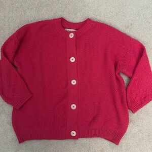 L’envers hot pink cotton cardigan M